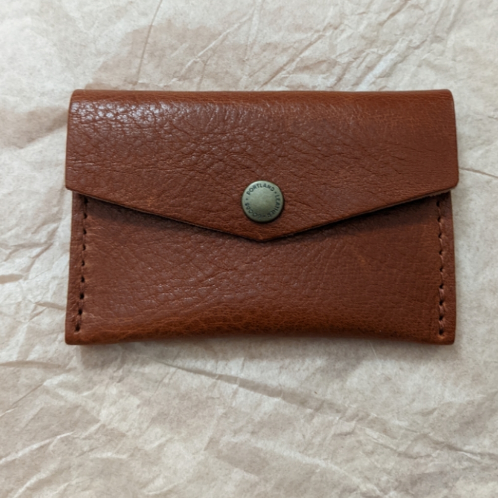 Mini envelope leather wallet
